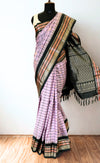 Mauve Checks Gadwal Saree