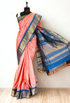 Red and Yellow Checks Silk Gadwal Online