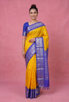 Mustard Yellow Gadwal Silk Saree Online