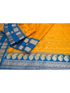 Yellow Checks Gadwal Silk Saree Online