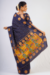 Midnight blue silk paithani saree