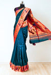 Peacock Blue Silk Paithani Online