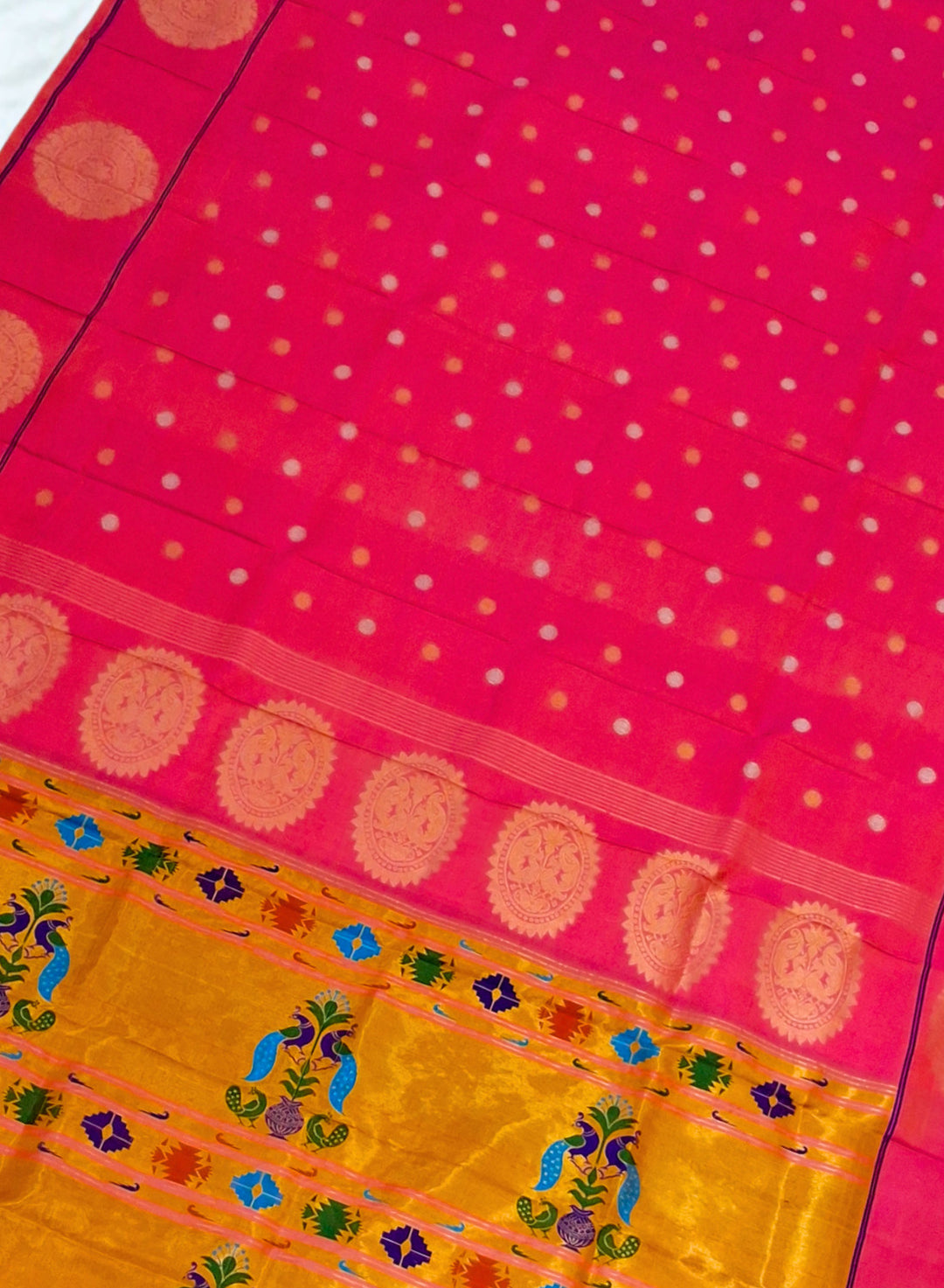 Pink Silk Paithani Saree