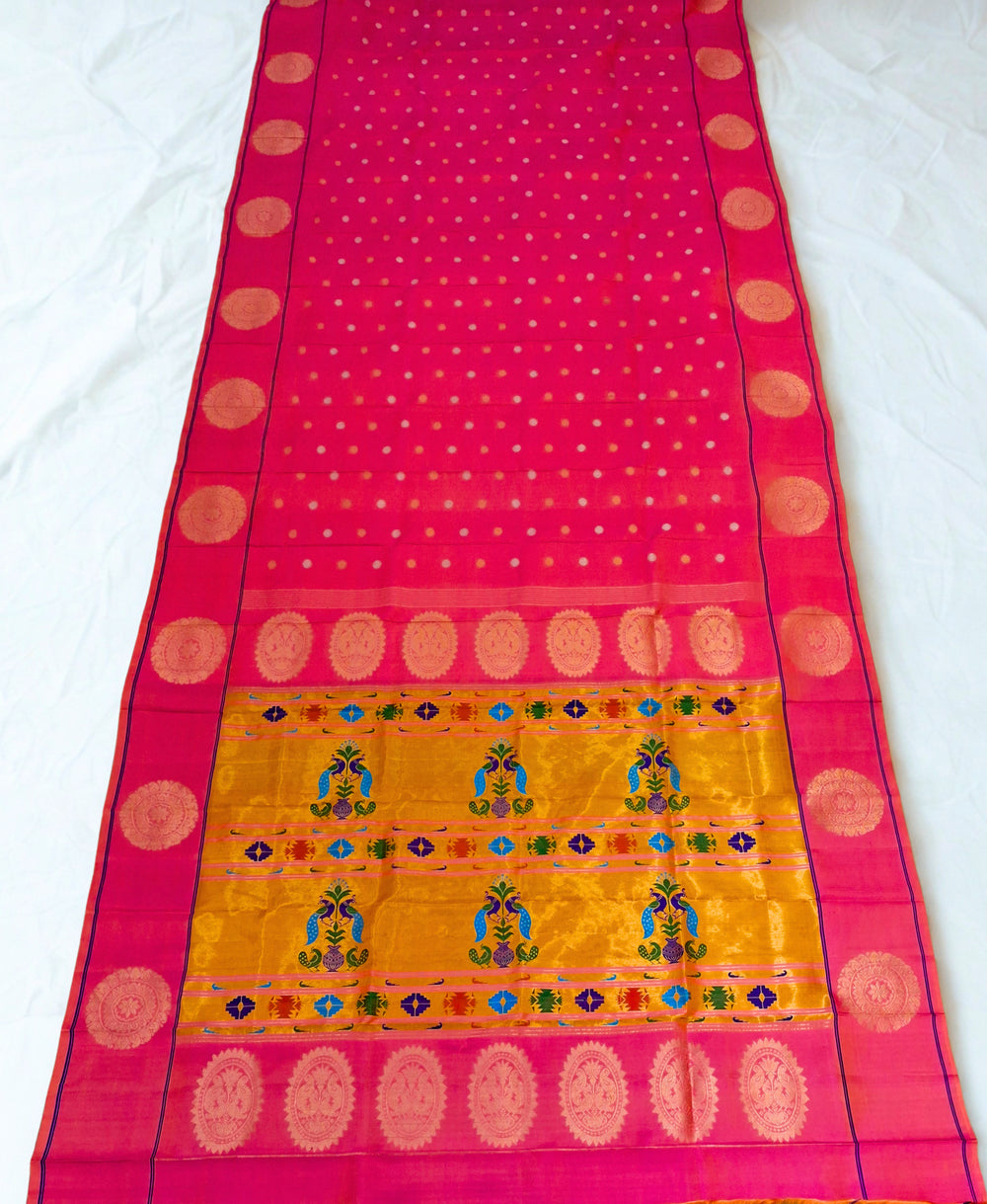 Pink Silk Paithani Saree