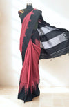 Reddish Pink Cotton Silk Ilkal Saree