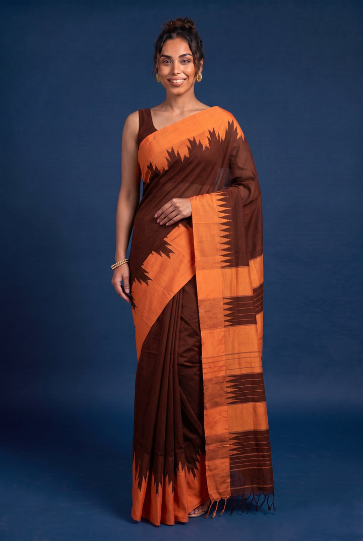 Maroon Cotton Silk Ilkal