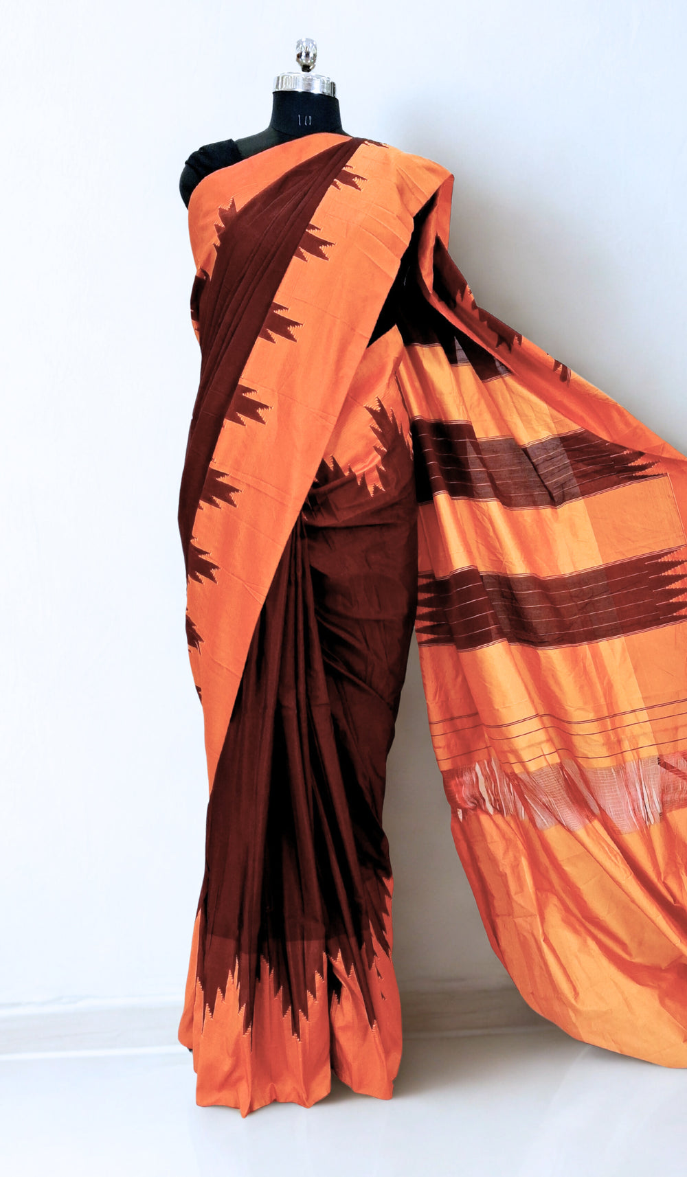 Maroon Cotton Silk Ilkal