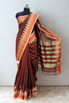 Maroon Checks Ilkal Saree