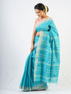 Sky Blue Cotton Jamdani Saree