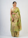 Pista Green Cotton Jamdani Saree