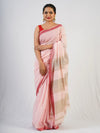 Pale Pink Cotton Jamdani Saree