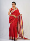 Red Cotton Jamdani Saree