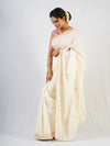 Offwhite Pure Cotton Jamdani Saree