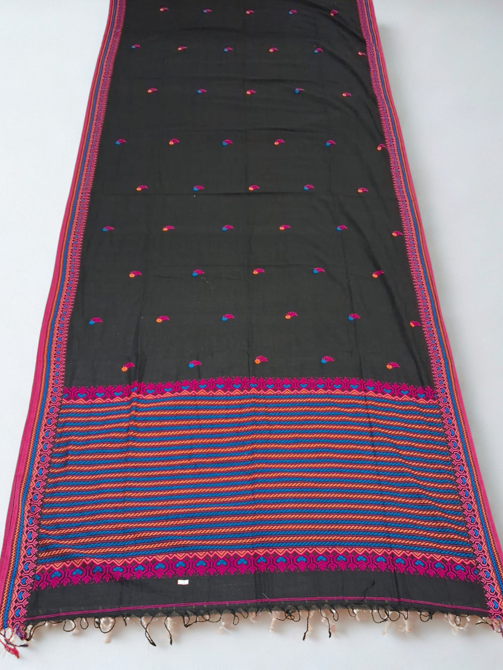 Black Cotton Kota Saree