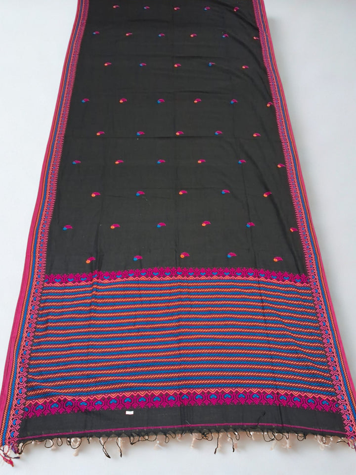 Black Cotton Kota Saree