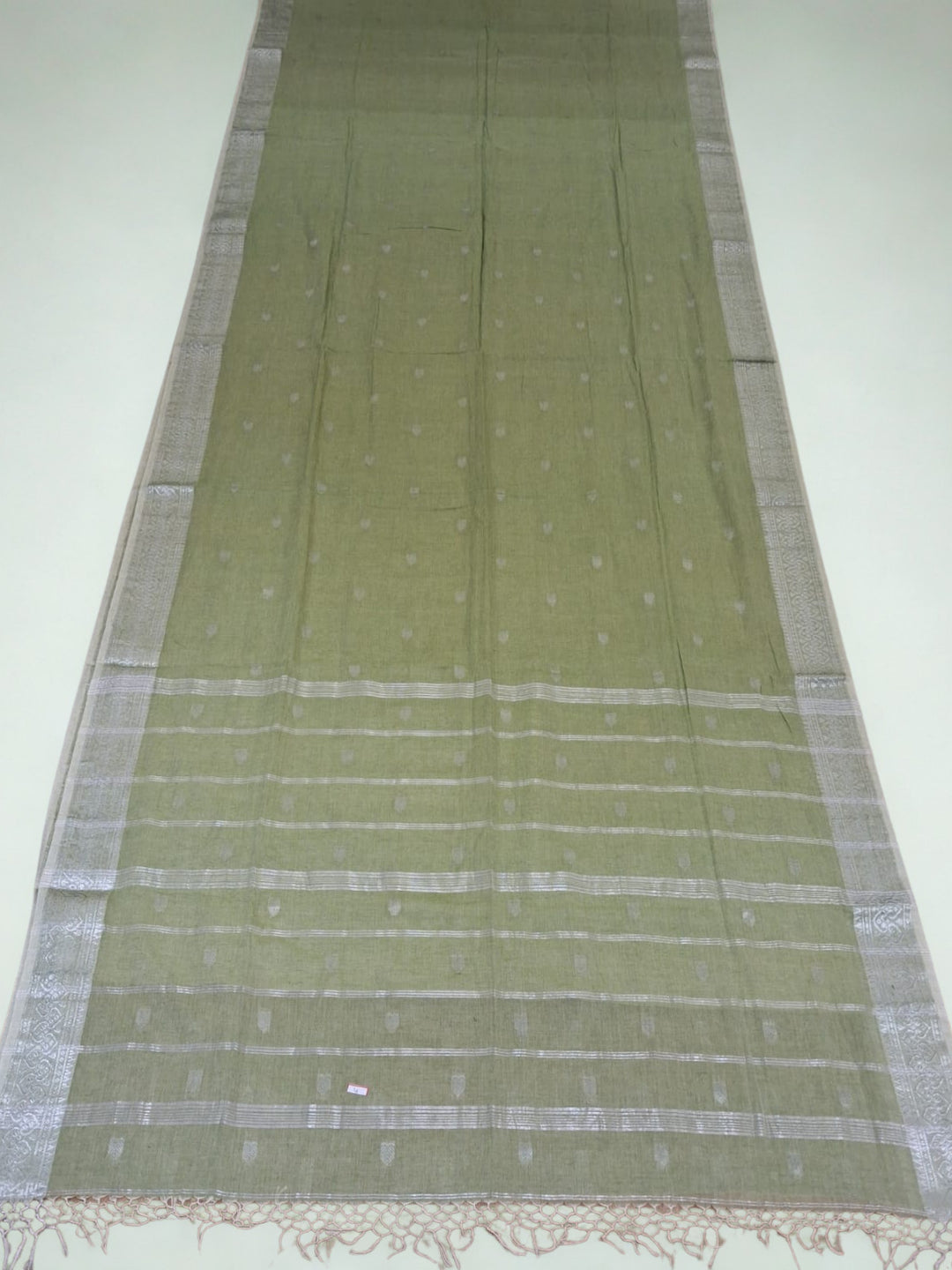 Sage Green Cotton Saree