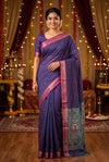 Purple Cotton Dhakai Saree