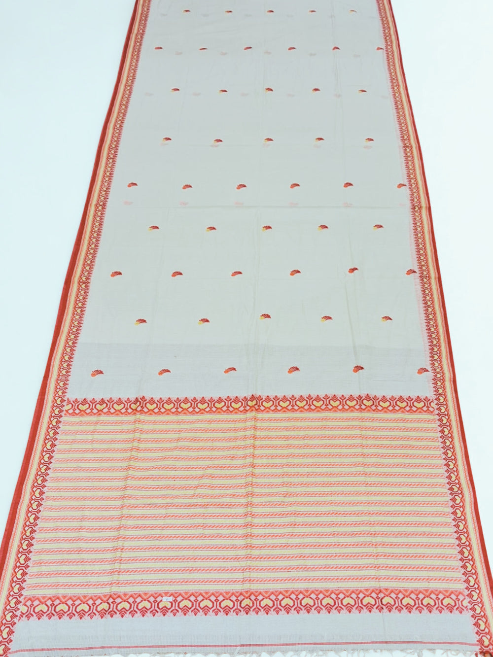 Off-white Cotton Kota Saree