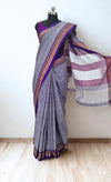 Purple Pure Cotton Saree