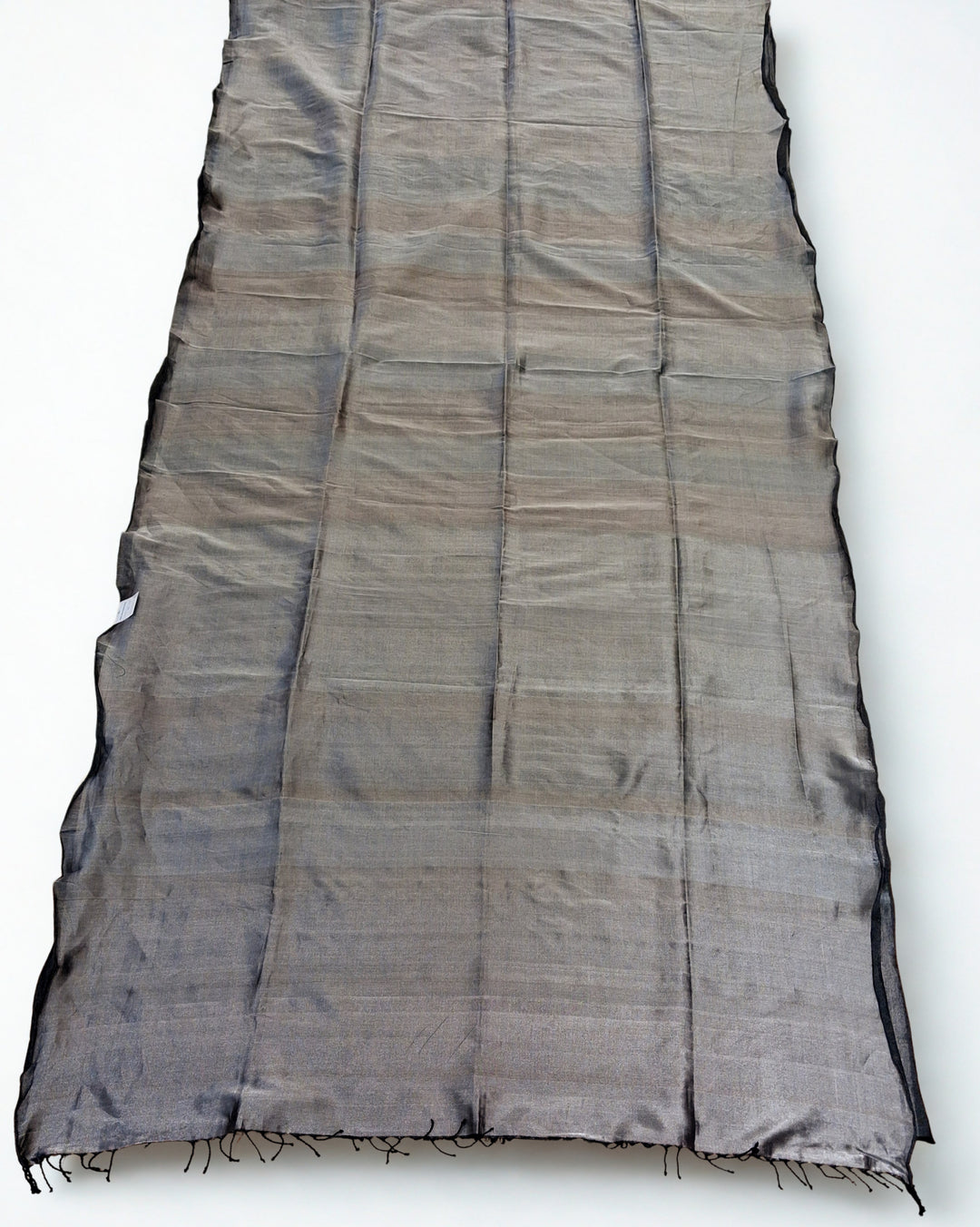 Metallic silver tissue maheshwari saree