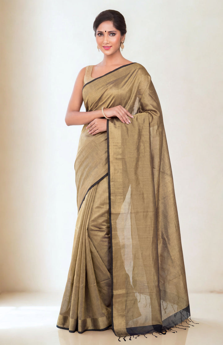 Gold tissue maheshwari saree