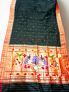 Black rich pallu silk paithani saree