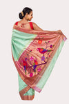 Mint Green Tissue Silk Paithani Saree