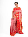 Peach Pink Paithani Saree