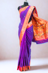 Purple Single Muniya Border Paithani