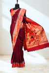 Maroon Paithani Saree