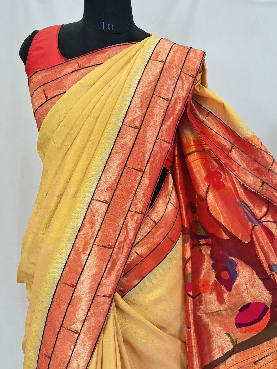 Butterscotch Yellow Paithani Saree