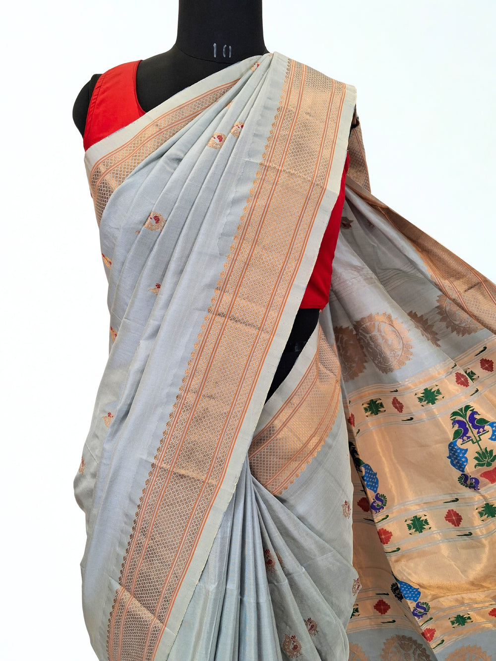 Powder Blue Maharani Paithani Online