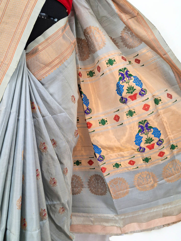 Powder Blue Maharani Paithani Online