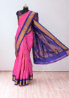 Pink Paithani with Blue Border
