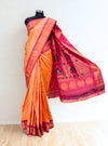 Peach Pink Paithani Saree