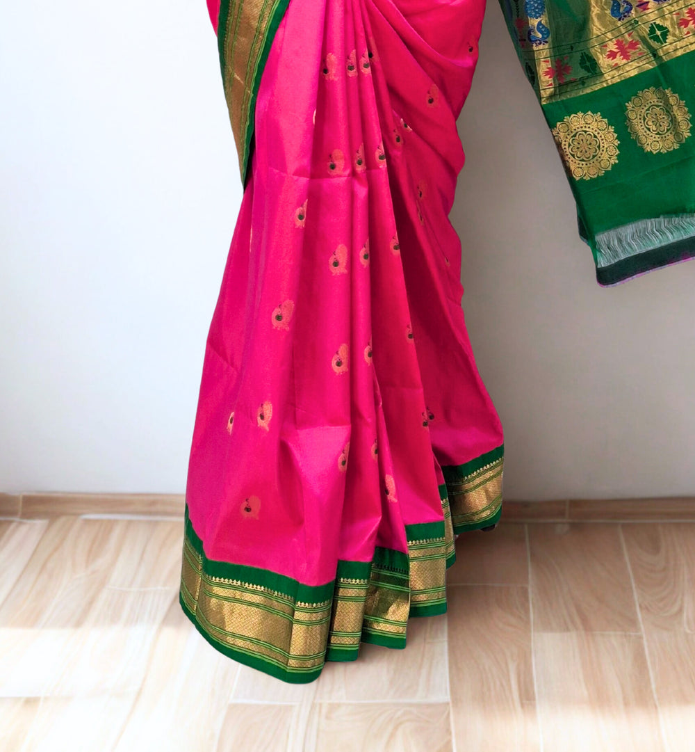 Fuchsia Pink Paithani Saree