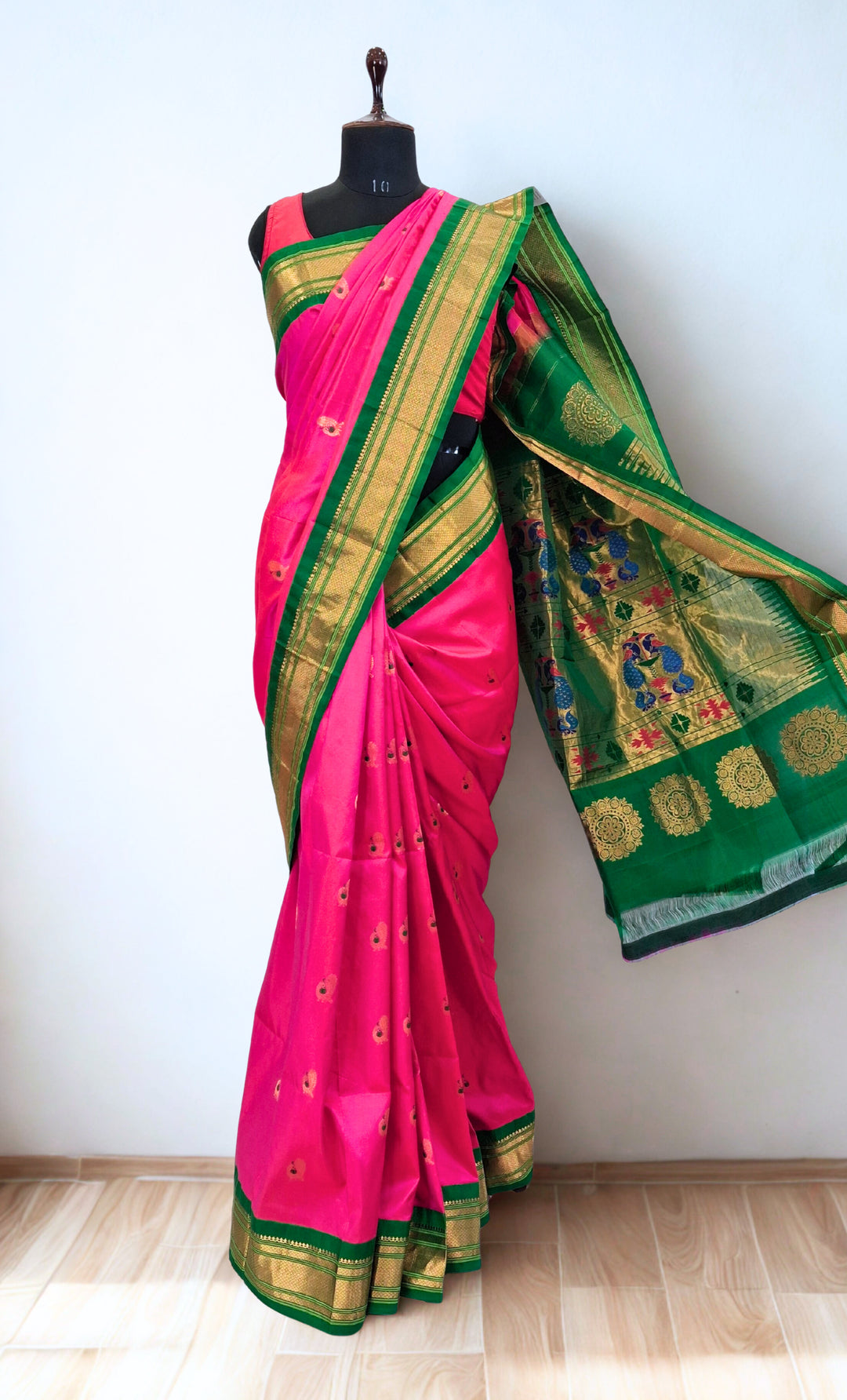 Fuchsia Pink Paithani Saree