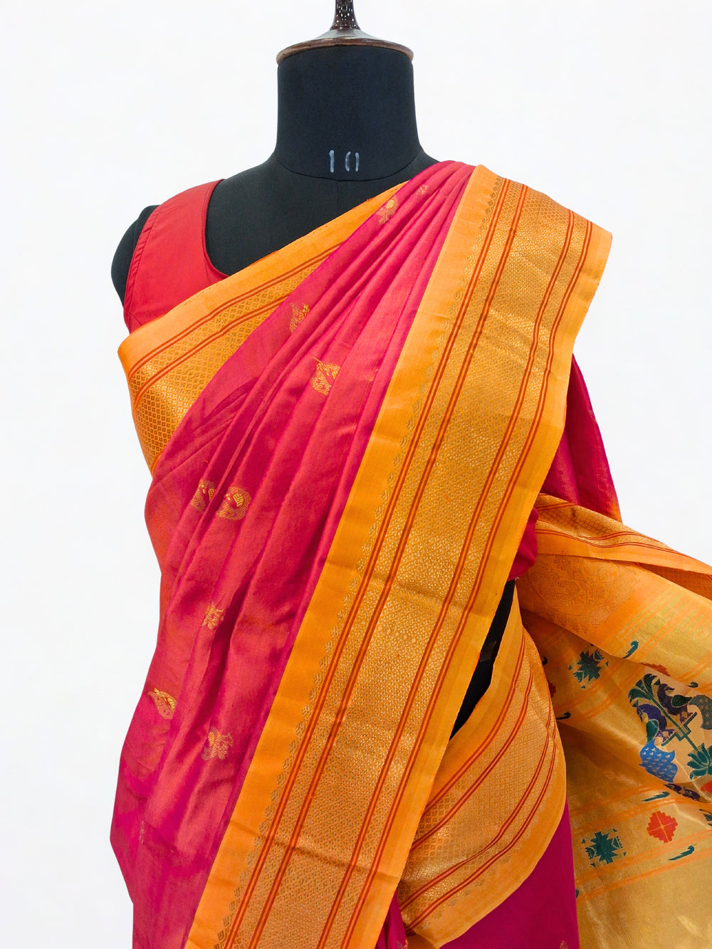 Pink Paithani Saree with Zari Border