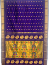 Aubergine silk paithani saree