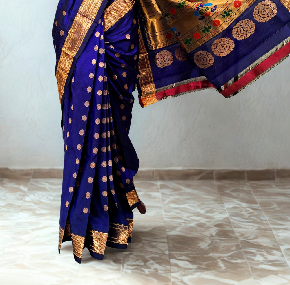 Navy Blue Paithani Saree Online