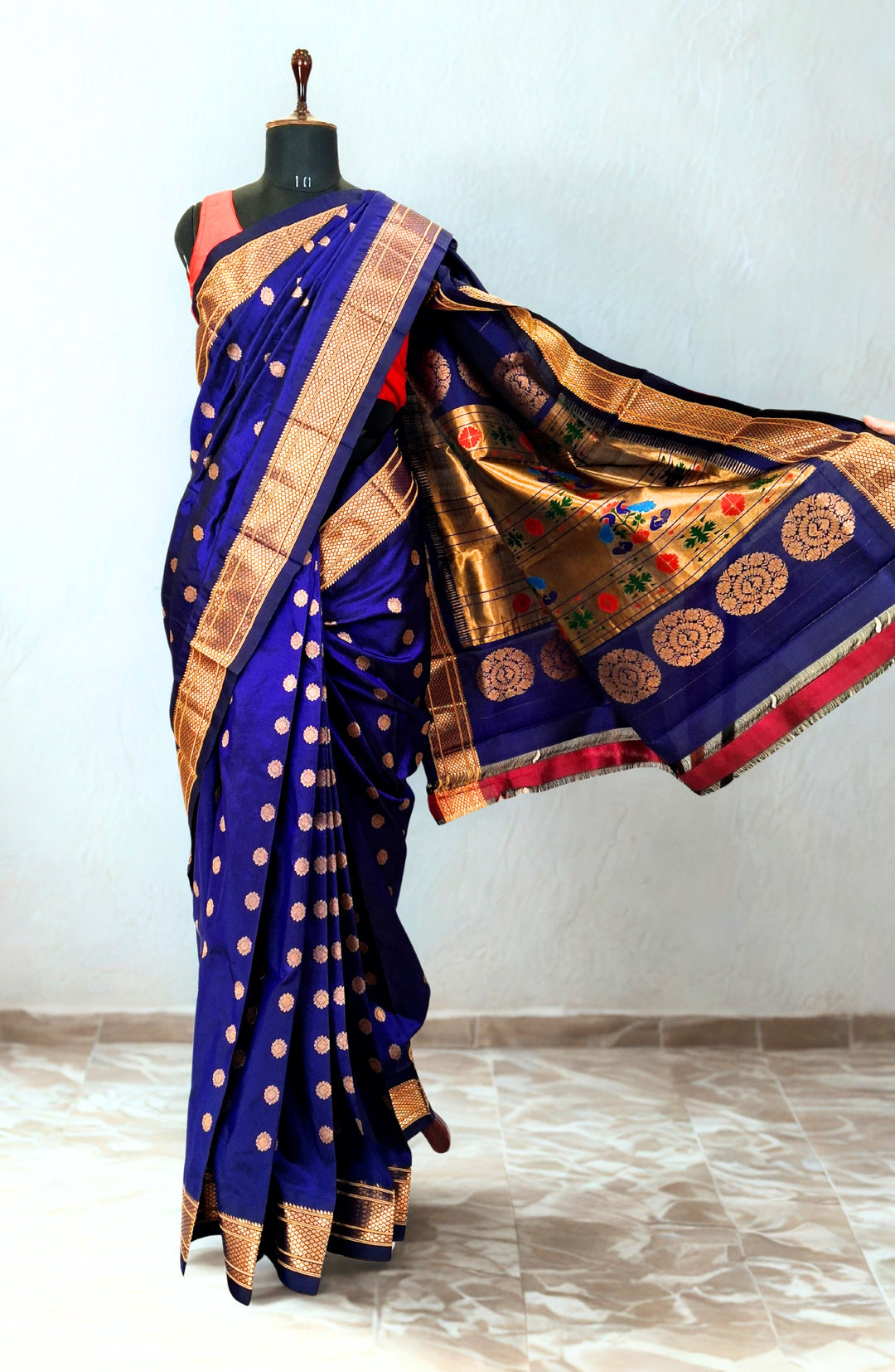 Navy Blue Paithani Saree Online