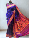 Navy Blue Maharani Paithani