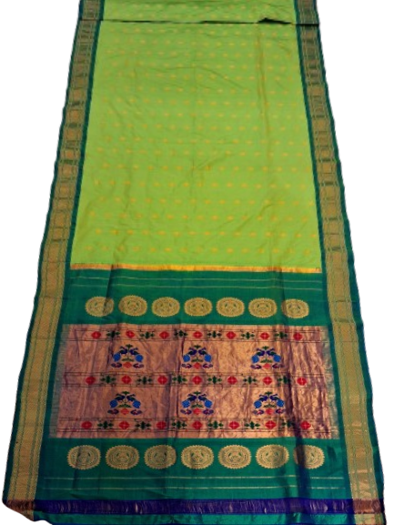 Parrot Green Paithani Online