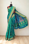 Sea Green Chandrakor Paithani Saree