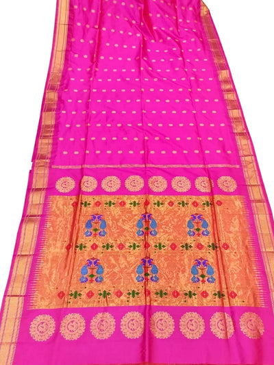 Pink Maharani Silk Paithani Saree