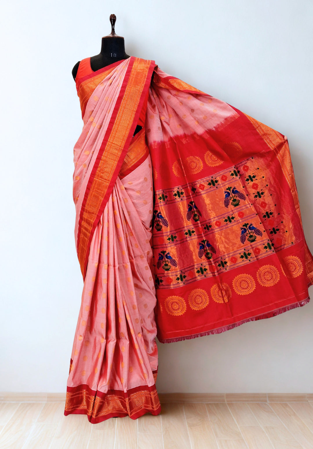 Baby Pink Maharani Paithani
