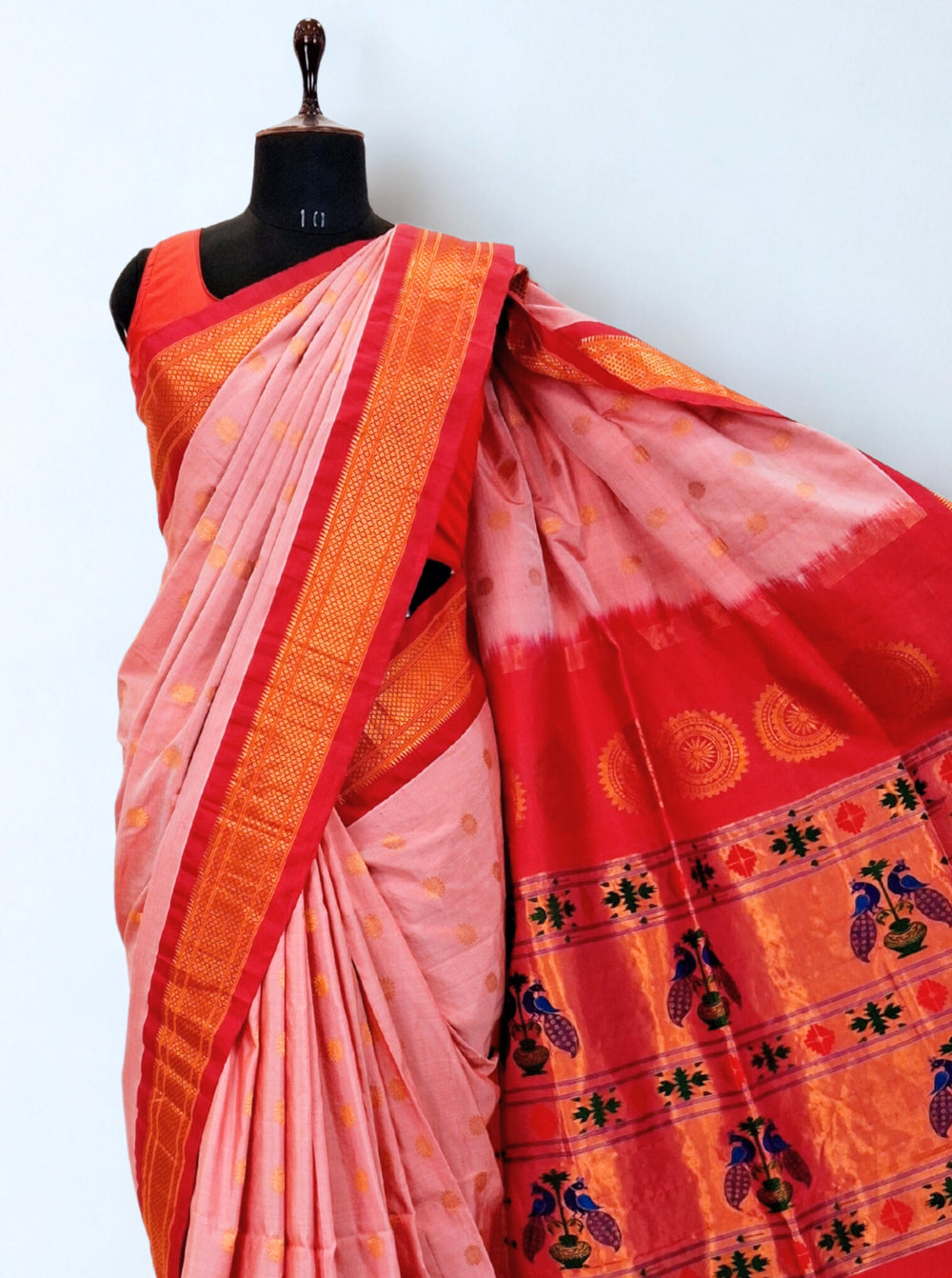 Baby Pink Maharani Paithani