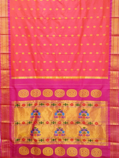 Pink Maharani Silk Paithani Saree