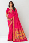 Pink maharani silk paithani saree
