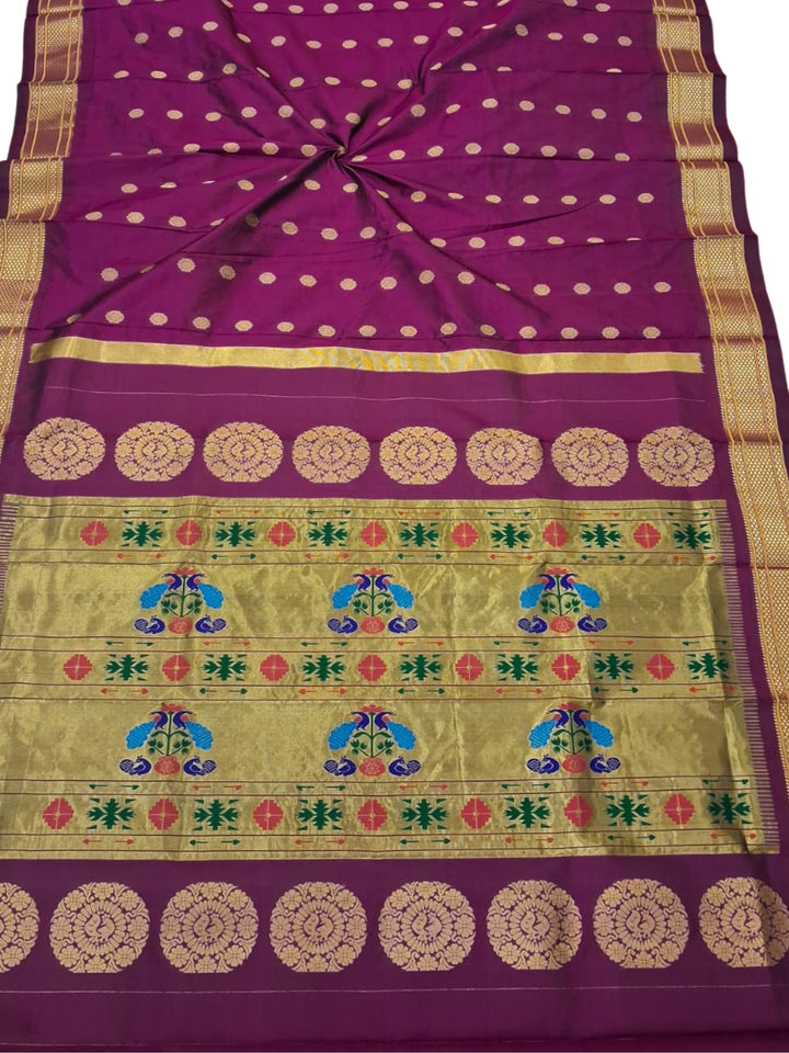 Wine Maharani Paithani Saree